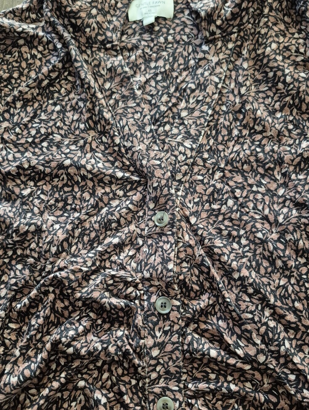 Gentle Fawn Black Dress with Pink Micro Floral Print - Picture 4 of 8